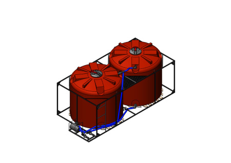 МСПС-2 VTR 5000x2 с боковым размещением насосной станции VTR 5000x2